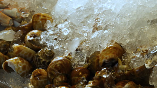 Frische-Meeresfrüchte-auf-dem-Eis.