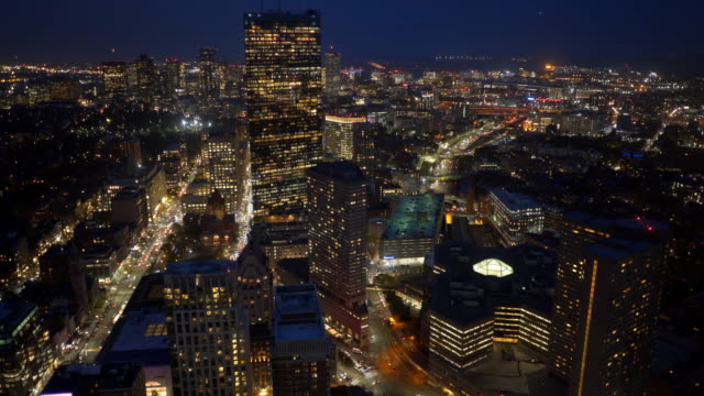 night-view-of-down-town-boston,-massachusetts