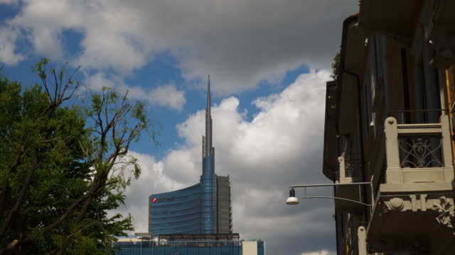 Tageszeit-milan-Innenstadt-Blick-auf-Zeitlupe-Panorama-4k-italy