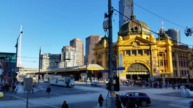 Melbourne-City-Victoria,-Australien--Flinders-Street-station