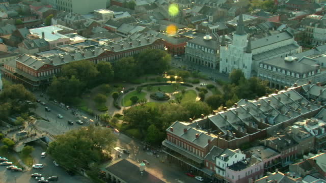 New-Orleans-Jackson-Square-in-French-Quarter---Aerial-View