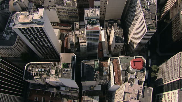 Rio-de-Janeiro-City-Buildings,-overhead-aerial-shot