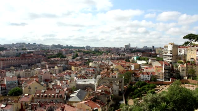 Panorama-Zeitraffer-von-Lissabon,-Portugal