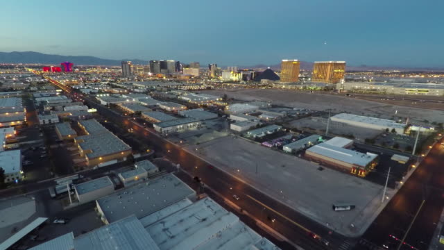 Aerial-Dämmerung-des-Las-Vegas-Strip
