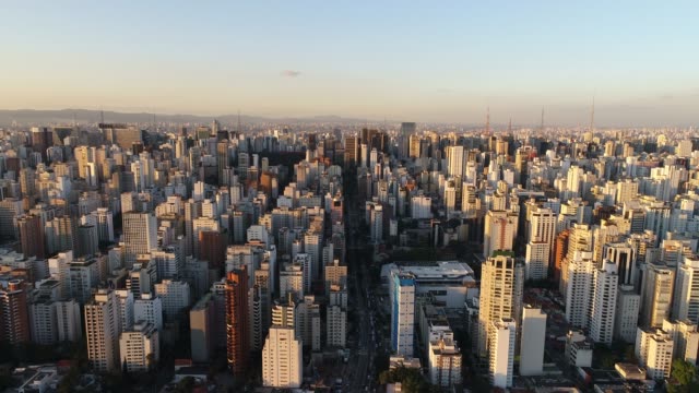 Aerial-View-of-Sao-Paulo-Stadt,-Brasilien