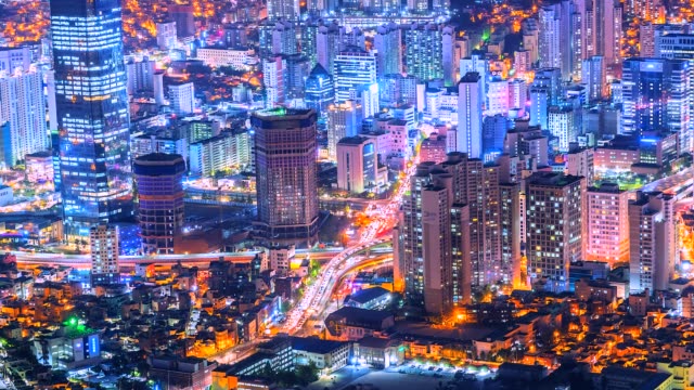4K-Zeit-verfallen-Ansicht-Korea-City-Südkorea