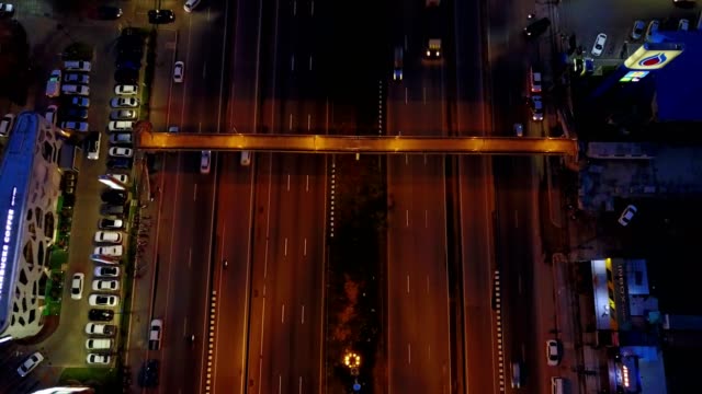 look-down-to-traffic-in-highway-at-night