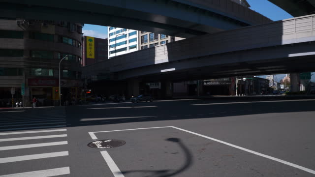 soleado-día-Taipei-ciudad-tráfico-calle-carretera-Junction-panorama-4k-Taiwán