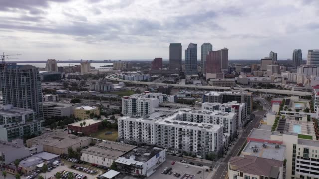 Aerial-of-Downtown-Tampa,-Florida