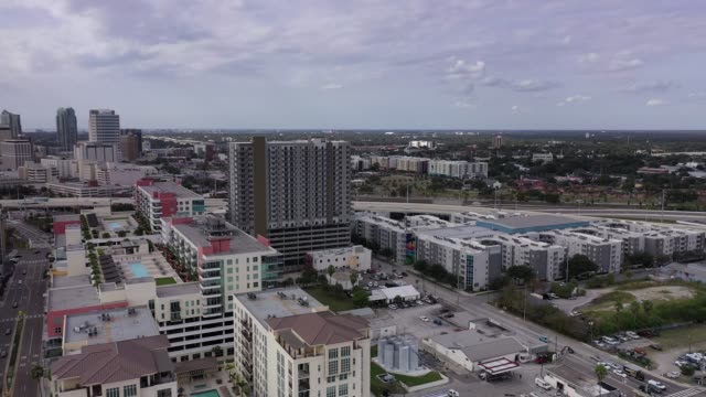 Antena-Del-Centro-De-Tampa,-Florida