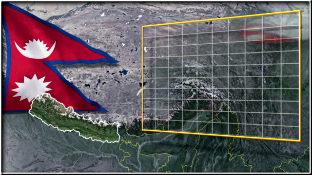 Nepal-bandera-y-mapa-de-la-animación