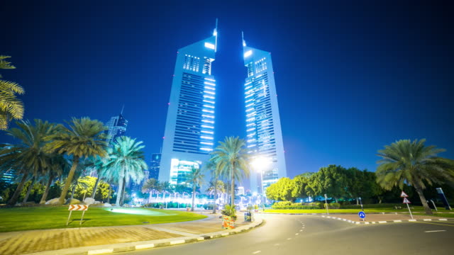 emirates-towers-Zeitraffer-von-dubai-Stadt