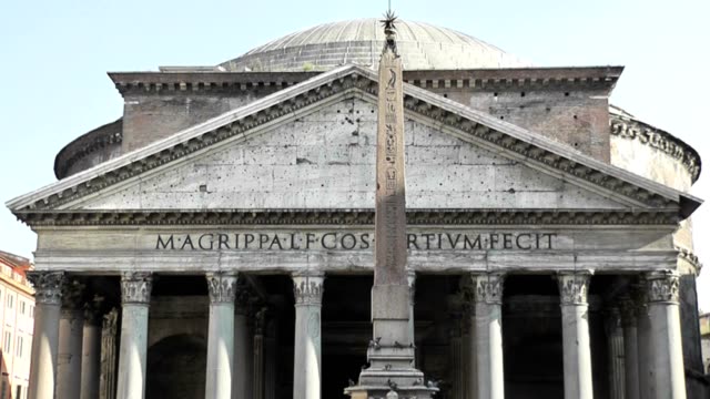 Iglesia-del-Panteón,-Roma,-Italia,-en-tiempo-Real