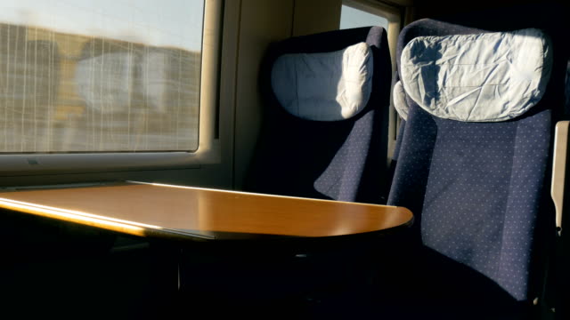 Empty-Train-Seats-on-a-Sunny-Day