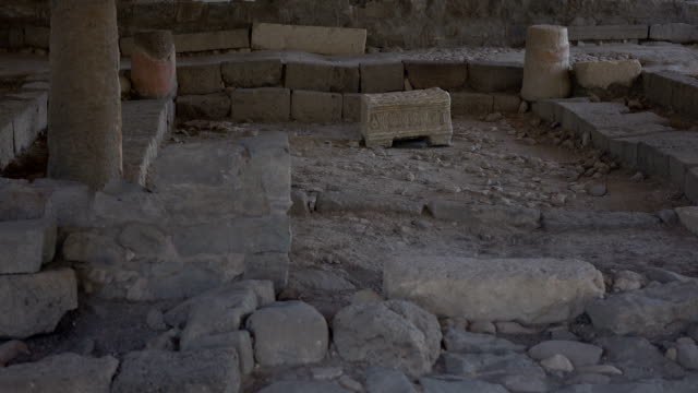 Slow-Sweep-Through-Ancient-Synagogue-Ruins