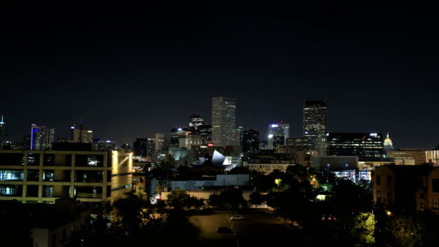 Denver-Skyline-at-night-time-lapse---4k