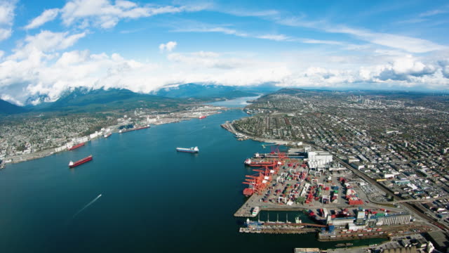 Vancouver-Hafen-Luftbild