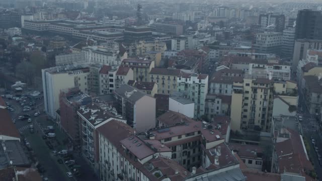 Luftaufnahmen-Drohne-Blick-Skyline-von-Milan