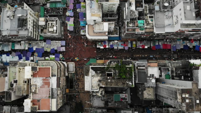 alte-Straße-in-Hong-Knog-Luftbild,-Sham-meiden-po