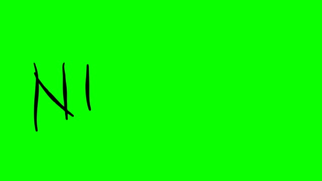 Nigeria-zeichnen-Umrisse-von-Text-auf-green-Screen-isoliert-whiteboard
