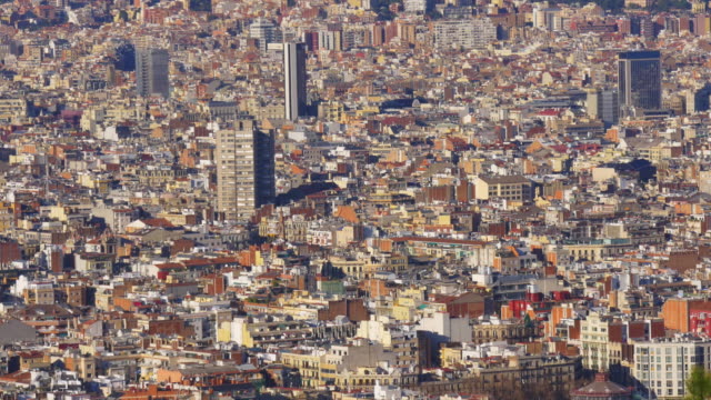 barcelona-sonnigen-Tag-Panorama-der-Stadt-4-k-Spanien