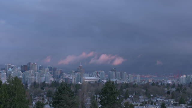 Vancouver-Stadt-Sonnenaufgang-Zeitraffer-4-K