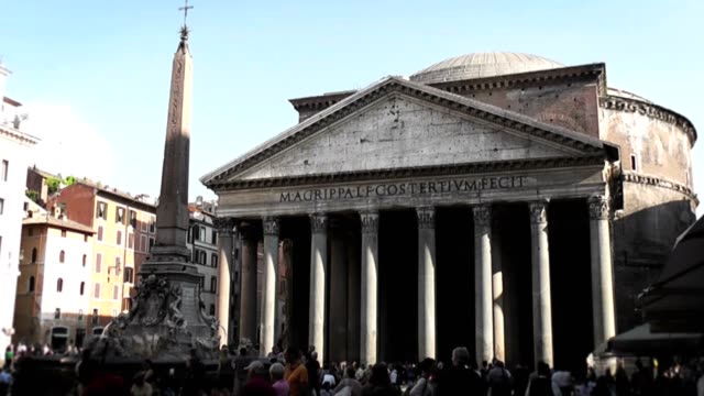 Pantheon-Kirche,-Rom,-Italien,-Real-Time