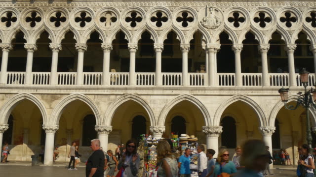 Italia-sol-luz-Venecia-ciudad-palazzo-ducale-frente-Plaza-panorama-4k
