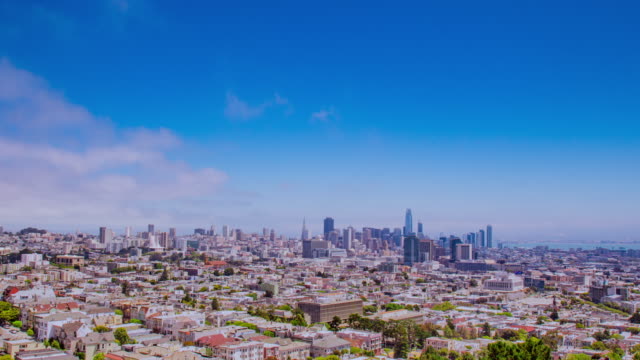 Zeitraffer---Stadtbild-von-San-Francisco-Downtown---4K