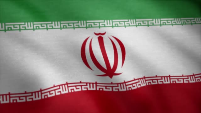Animación-que-agita-la-bandera-de-Irán.-Bandera-de-Irán-ondeando-en-el-viento