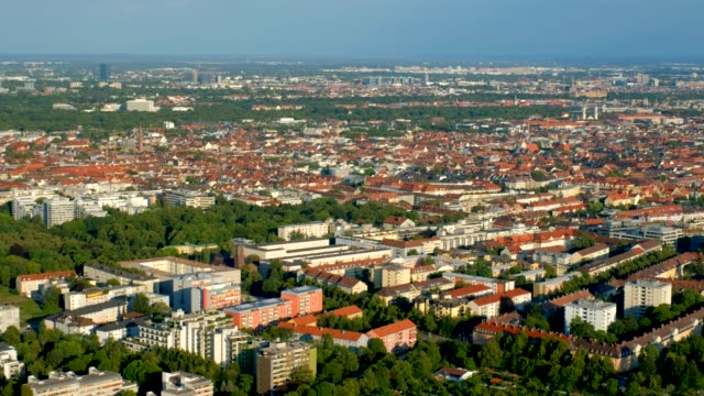 Aerial-view-of-Munich.-Munich,-Bavaria,-Germany