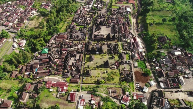 Aerial-view-by-drone-4k-camera-of-Besakih-Temple,-largest-hindu-Temple-on-Bali-island-in-Indonesia