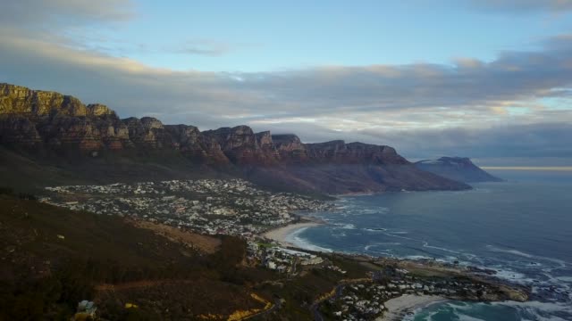 Panoramic-aerial-view-of-Cape-Town,-South-Africa.