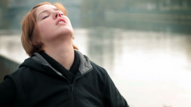 Exhausted-Woman-after-Jogging-by-Spree-River