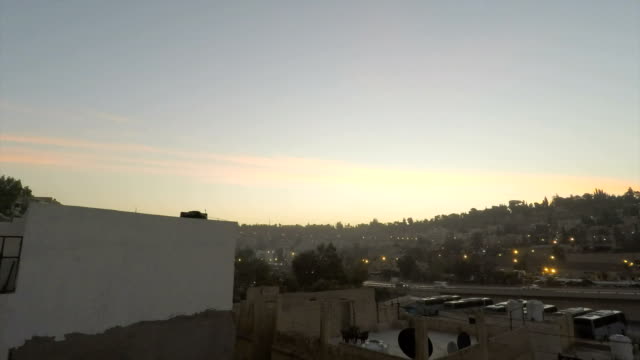 Sonnenaufgang-Zeitraffer-in-Amman,-Jordanien