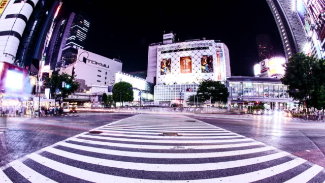Tokio,-Japan.-Nacht-Zeitraffer-von-Menschen-zu-Fuß-im-Shibuya-Kreuzung-in-die-Nacht