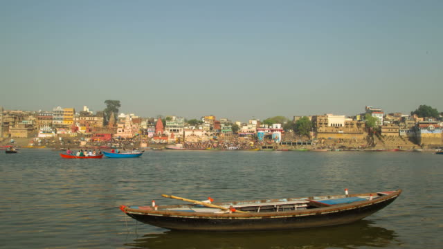 Zeitraffer-von-Varanasi,-Indien.