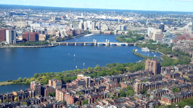Luftaufnahme-von-Boston.-Blick-auf-den-Boston-Harbor.