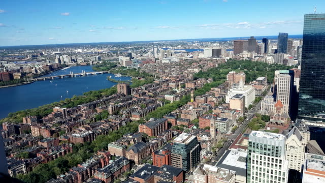 Luftaufnahme-von-Boston.-Blick-auf-den-Boston-Harbor.