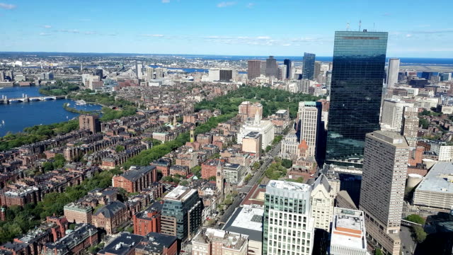 Aerial-view-of-Boston.-View-of-the-Boston-Harbor.