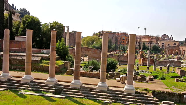 Roman-Forum.-Video-of-Roman-Forum-in-Rome,-Italy.-(Latin:-Forum-Romanum,-Italian:-Foro-Romano)