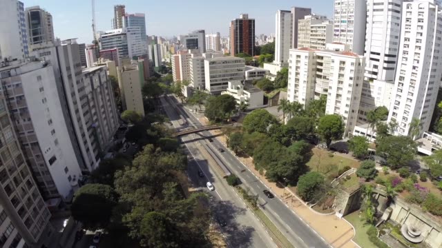 Vista-aérea-de-San-Pablo,-Brasil,-en-el-centro-de-la-ciudad
