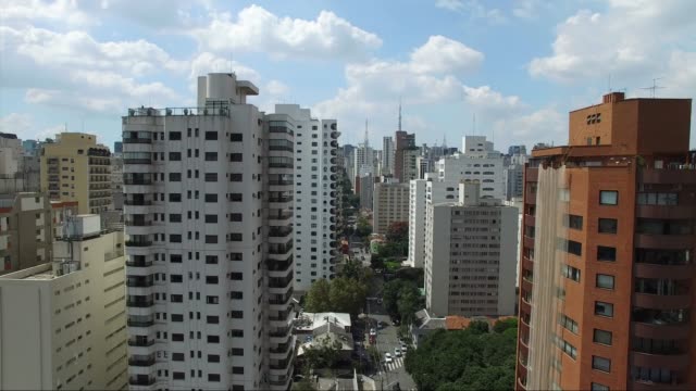 Flying-in-Sao-Paulo-city,-Brazil