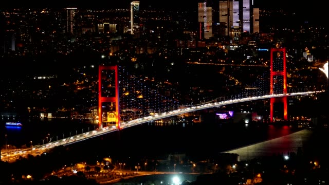 Puente-del-Bósforo-de-Estambul-Turquía-Timelapse