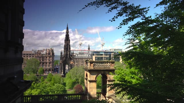 Blick-auf-die-Skyline-Stadtzentrum-von-Edinburgh,-Schottland,