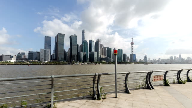 Zeitraffer-(Hyper-Zeitraffer)-Shanghai-Stadtbild-und-skyline