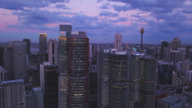 Zángano-de-la-vista-del-skyline-de-la-ciudad-de-Sydney