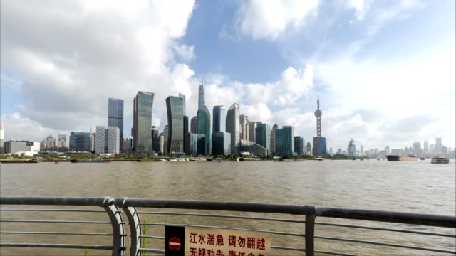 Zeitraffer-(Hyper-Zeitraffer)-Shanghai-Stadtbild-und-skyline