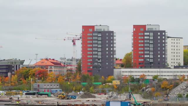 Moderne-Hochhäuser-in-der-Stadt-Stockholm-in-Schweden