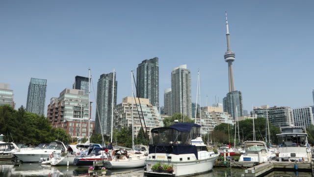 Blick-auf-die-Innenstadt-von-Stadt-von-Toronto-Ontario-Kanada